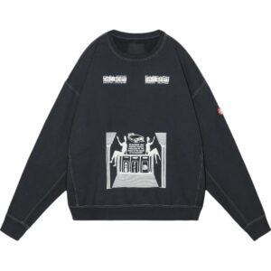 Cav Empt SS25 Худи-ханьфу Черное, чёрный