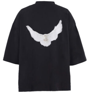 YEEZY X Gap X Balenciaga Dove 3 4 рукав футболка унисекс черная, чёрный