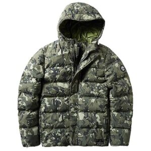 Timberland Пуховик Мужской Камуфляж Зеленый, зелёный