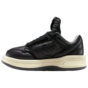 Converse Rick Owens X Drkshdw Turbowpn Low Black Cloud Cream, чёрный